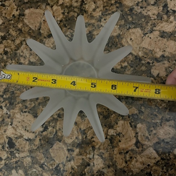 MCM frosted glass Starburst. Trinket holder. - Picture 7 of 7